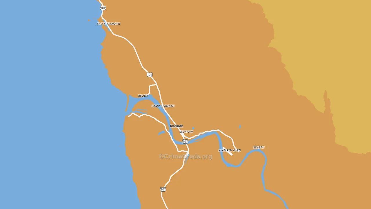 95548, CA Map of Drug-Related Crime Rates