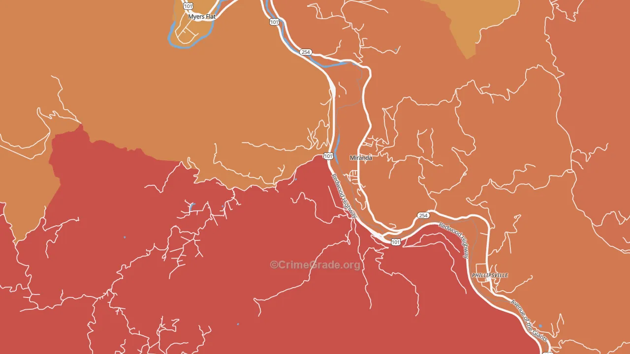 95553, CA Map of Drug-Related Crime Rates