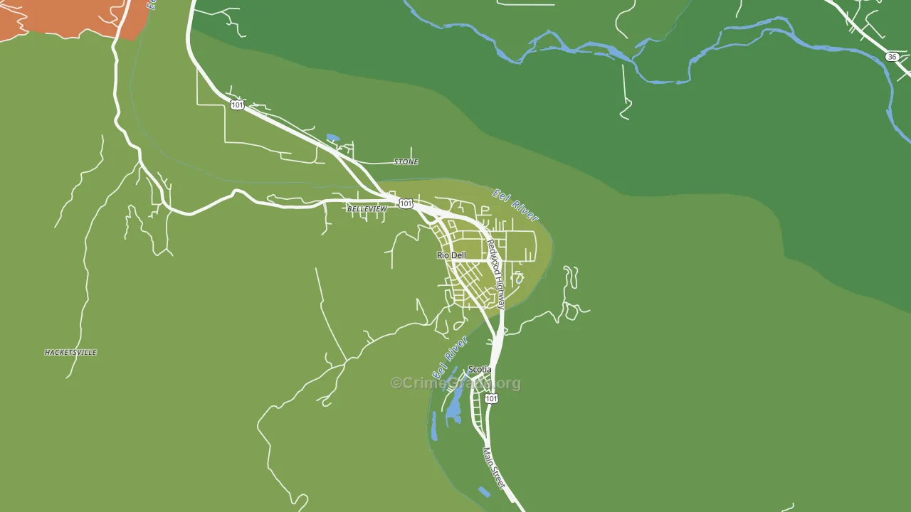 95562, CA Map of Drug-Related Crime Rates
