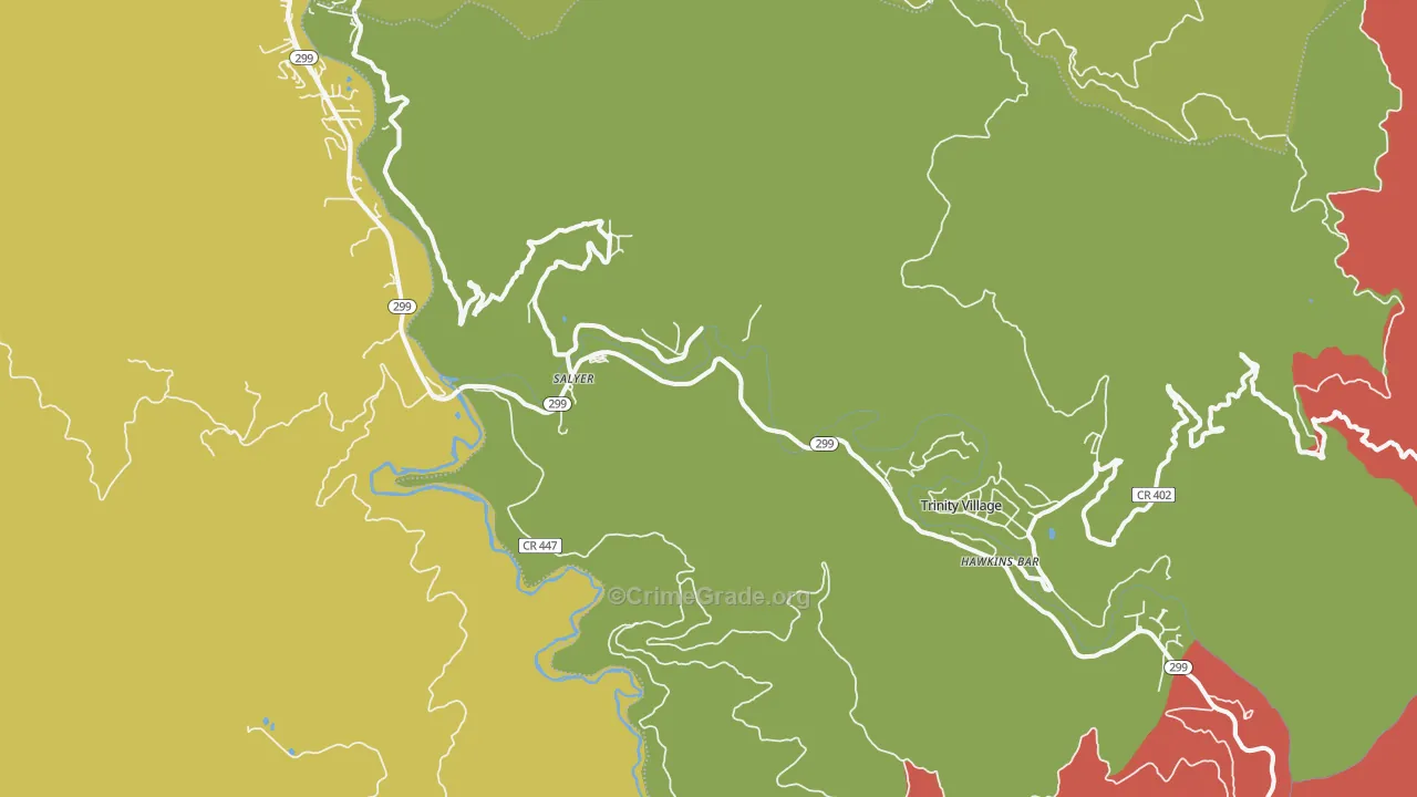 95563, CA Map of Drug-Related Crime Rates