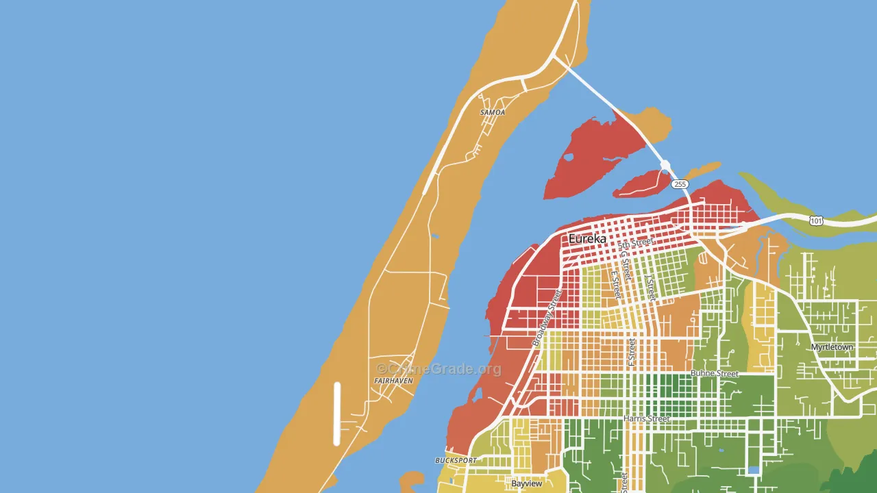 95564, CA Map of Drug-Related Crime Rates