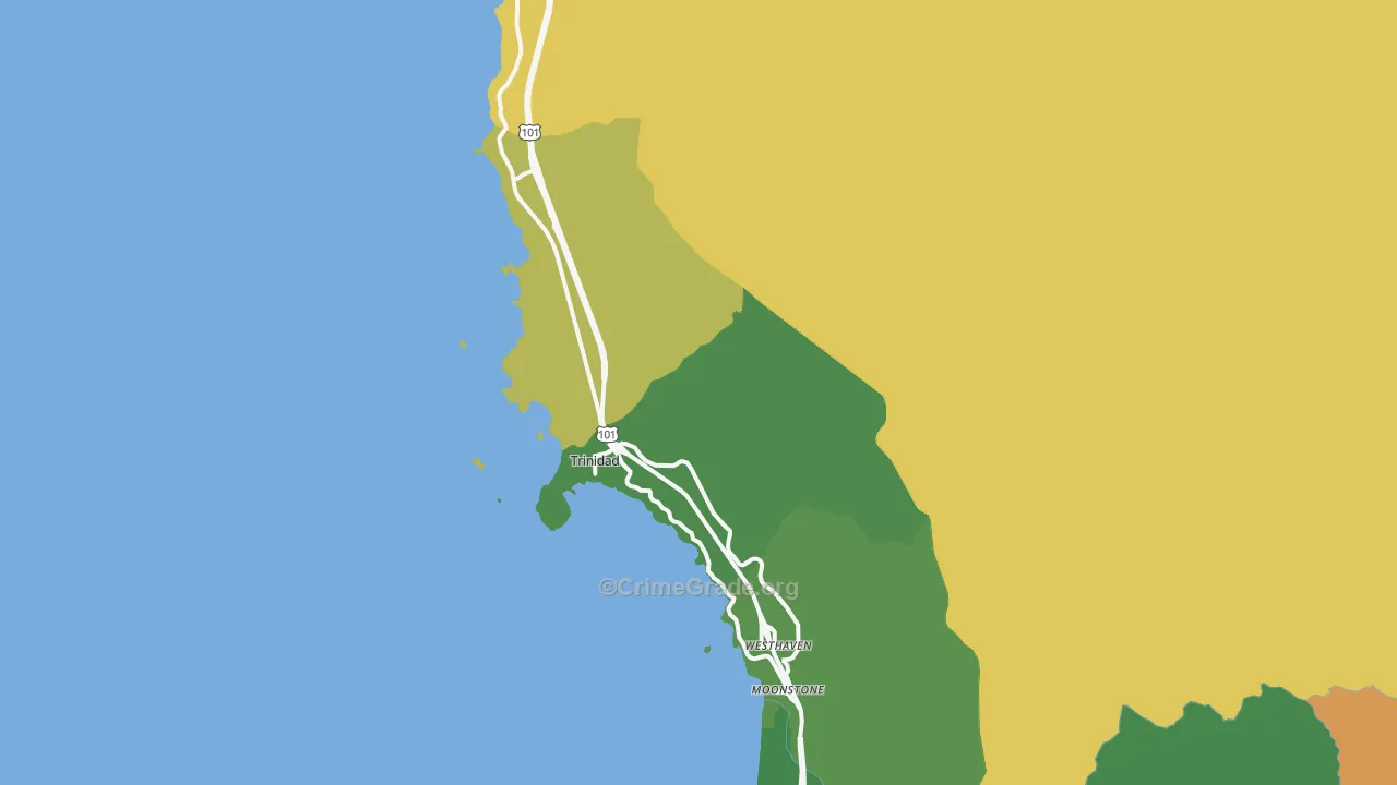95570, CA Map of Drug-Related Crime Rates