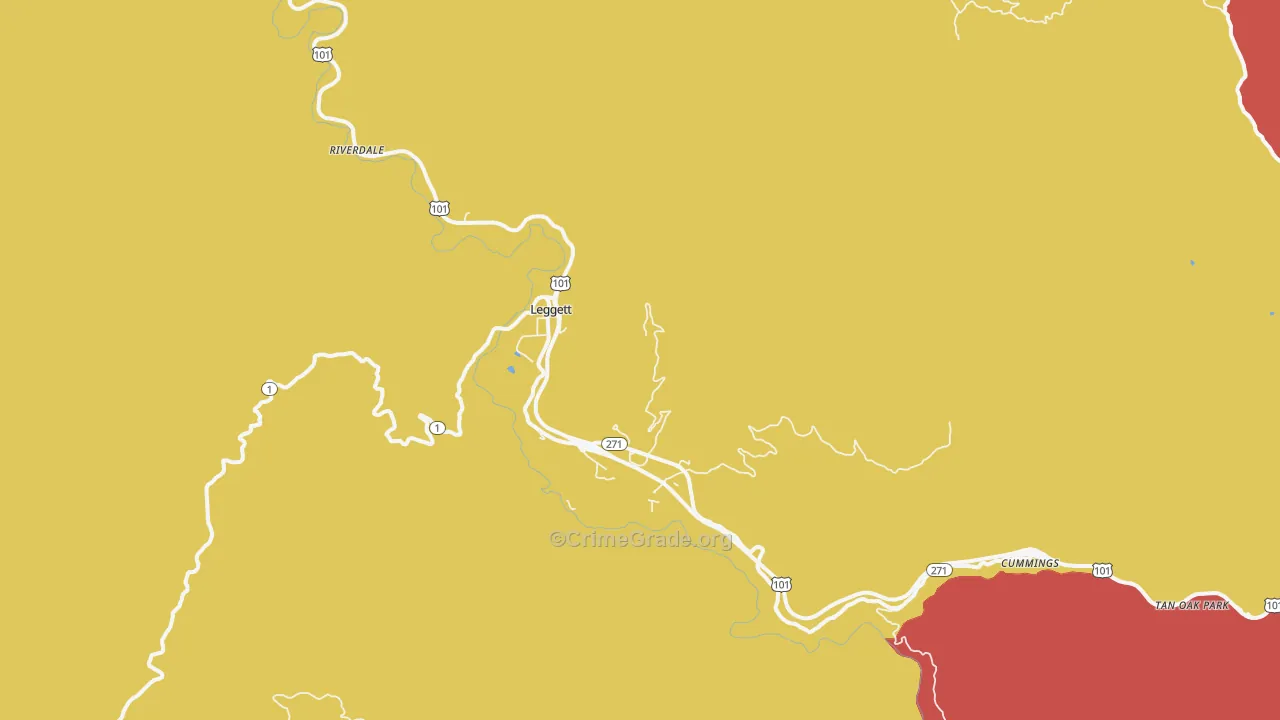 95585, CA Map of Drug-Related Crime Rates