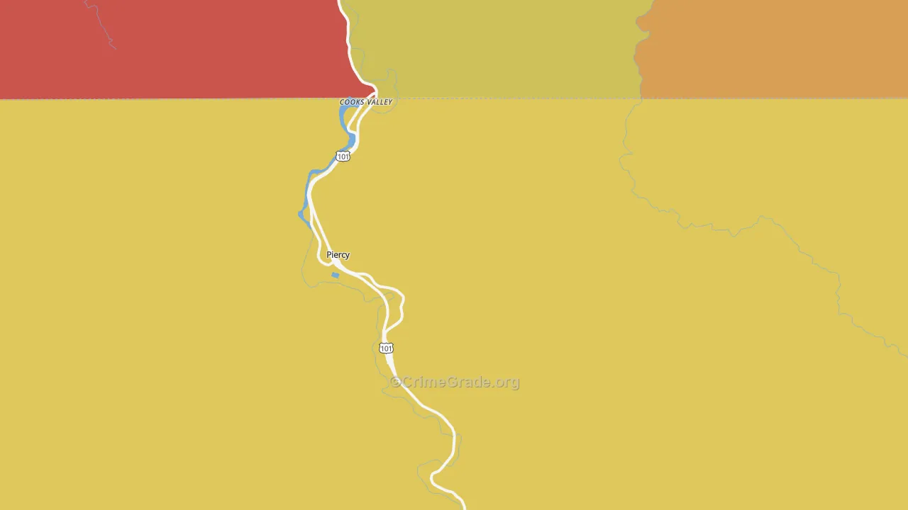 95587, CA Map of Drug-Related Crime Rates