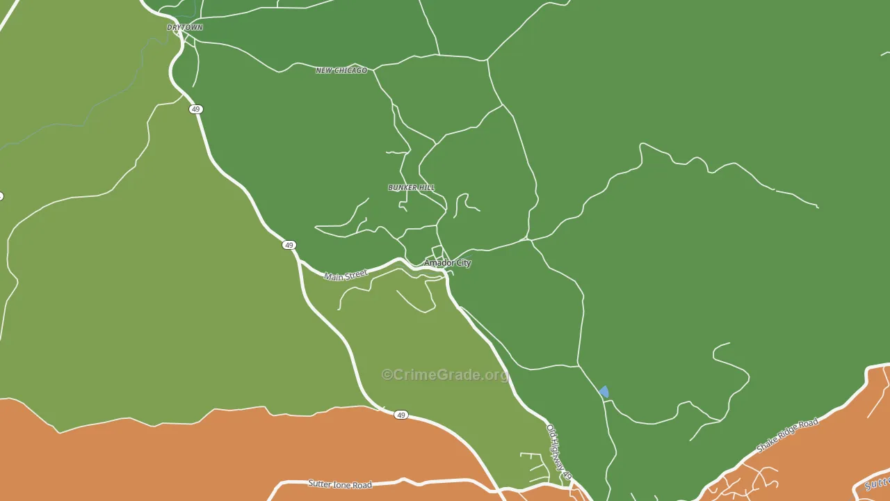 95601, CA Map of Drug-Related Crime Rates