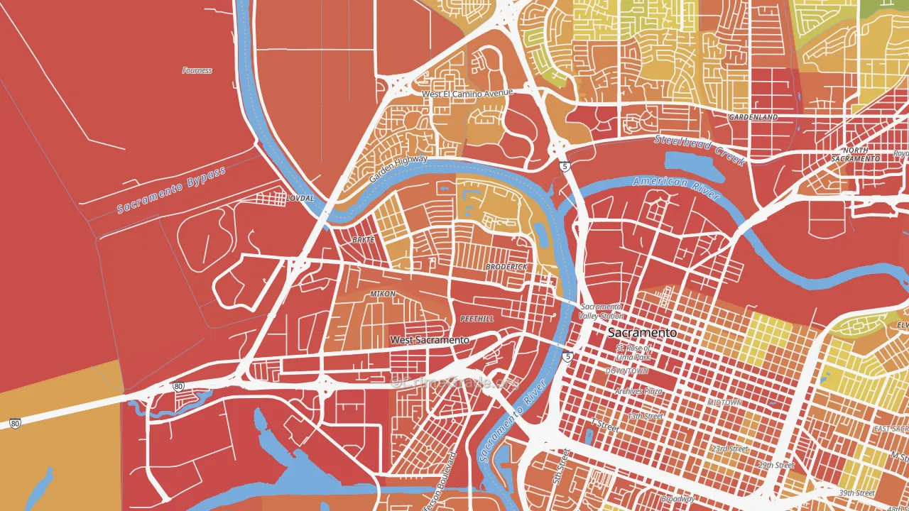 95605, CA Map of Drug-Related Crime Rates