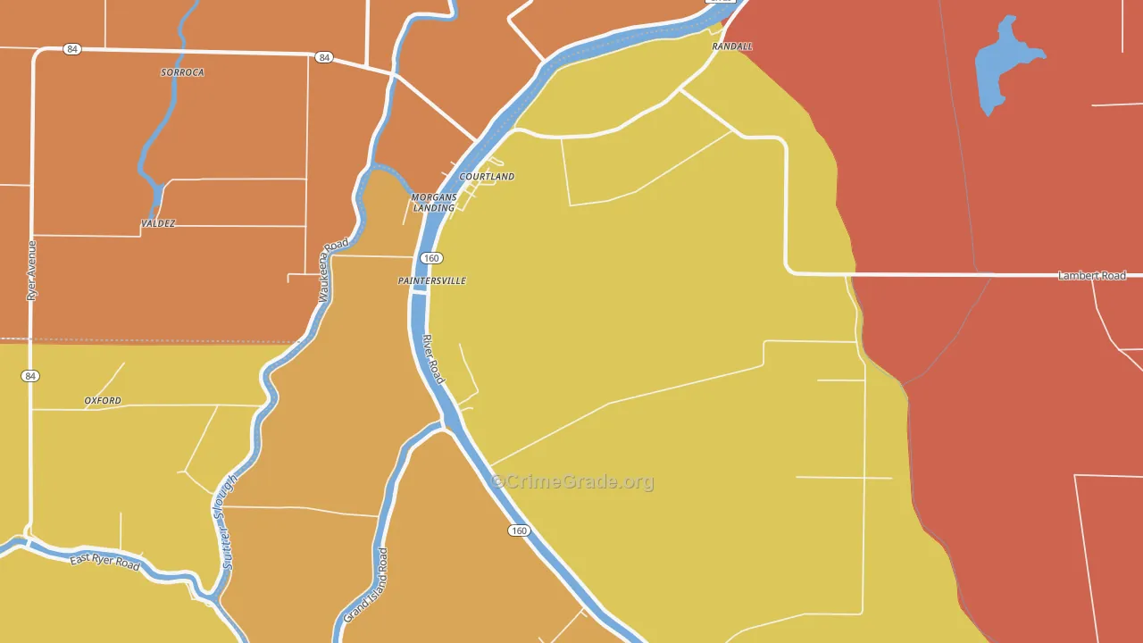 95615, CA Map of Drug-Related Crime Rates