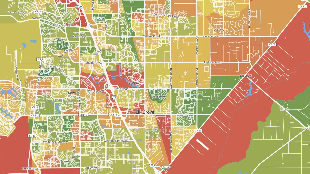 95624, CA Map of Drug-Related Crime Rates