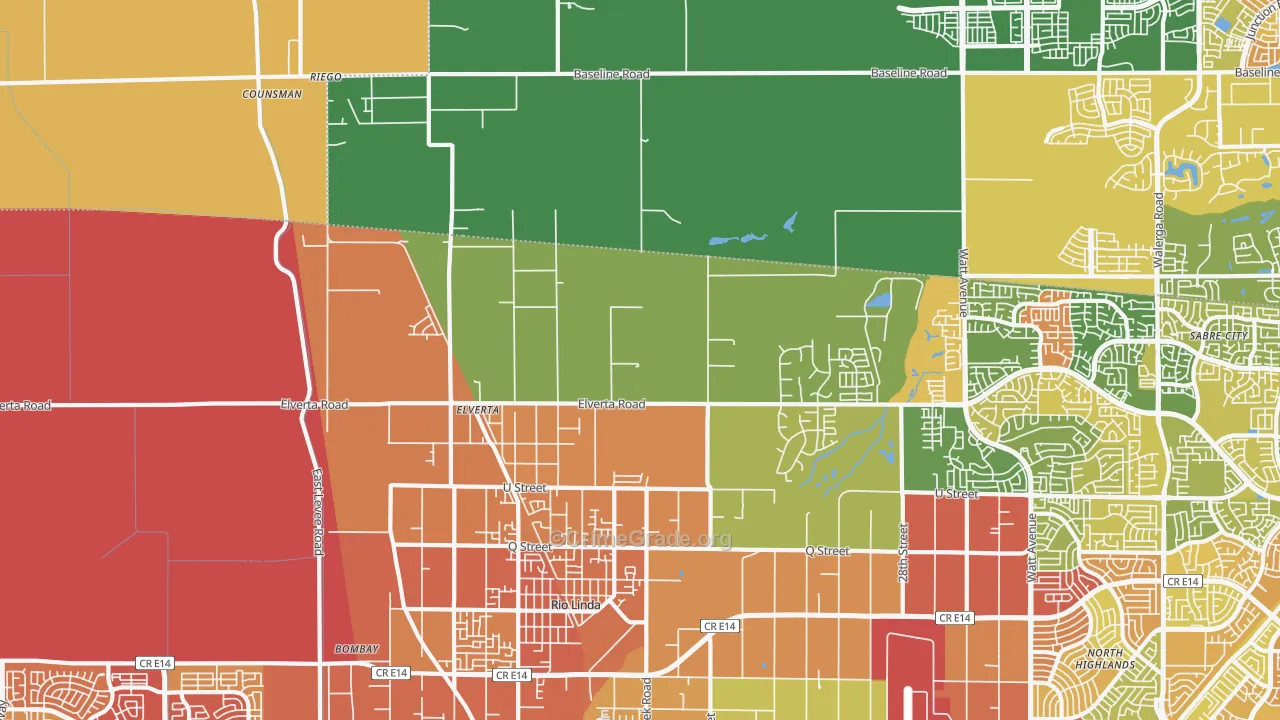 95626, CA Map of Drug-Related Crime Rates