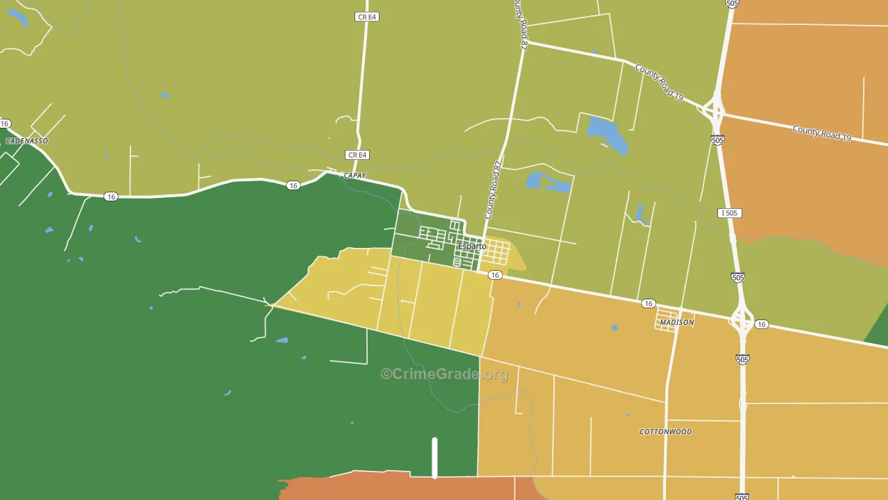 95627, CA Map of Drug-Related Crime Rates