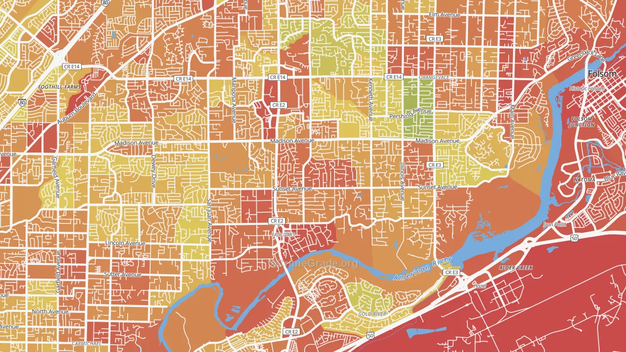 95628, CA Map of Drug-Related Crime Rates