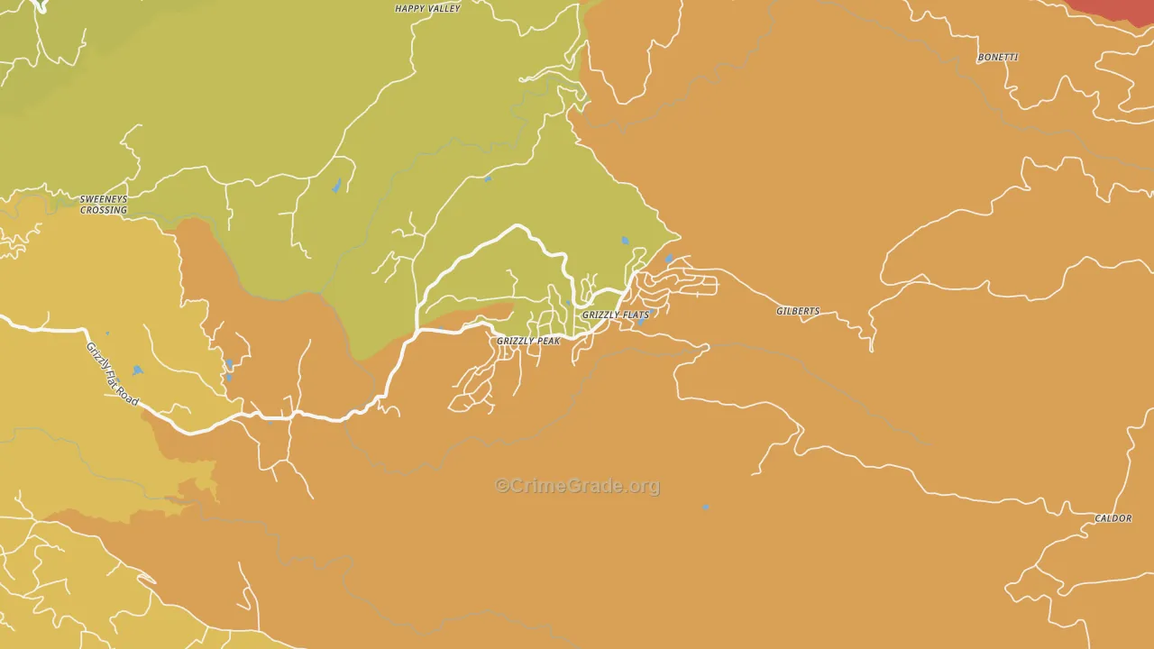 95636, CA Map of Drug-Related Crime Rates