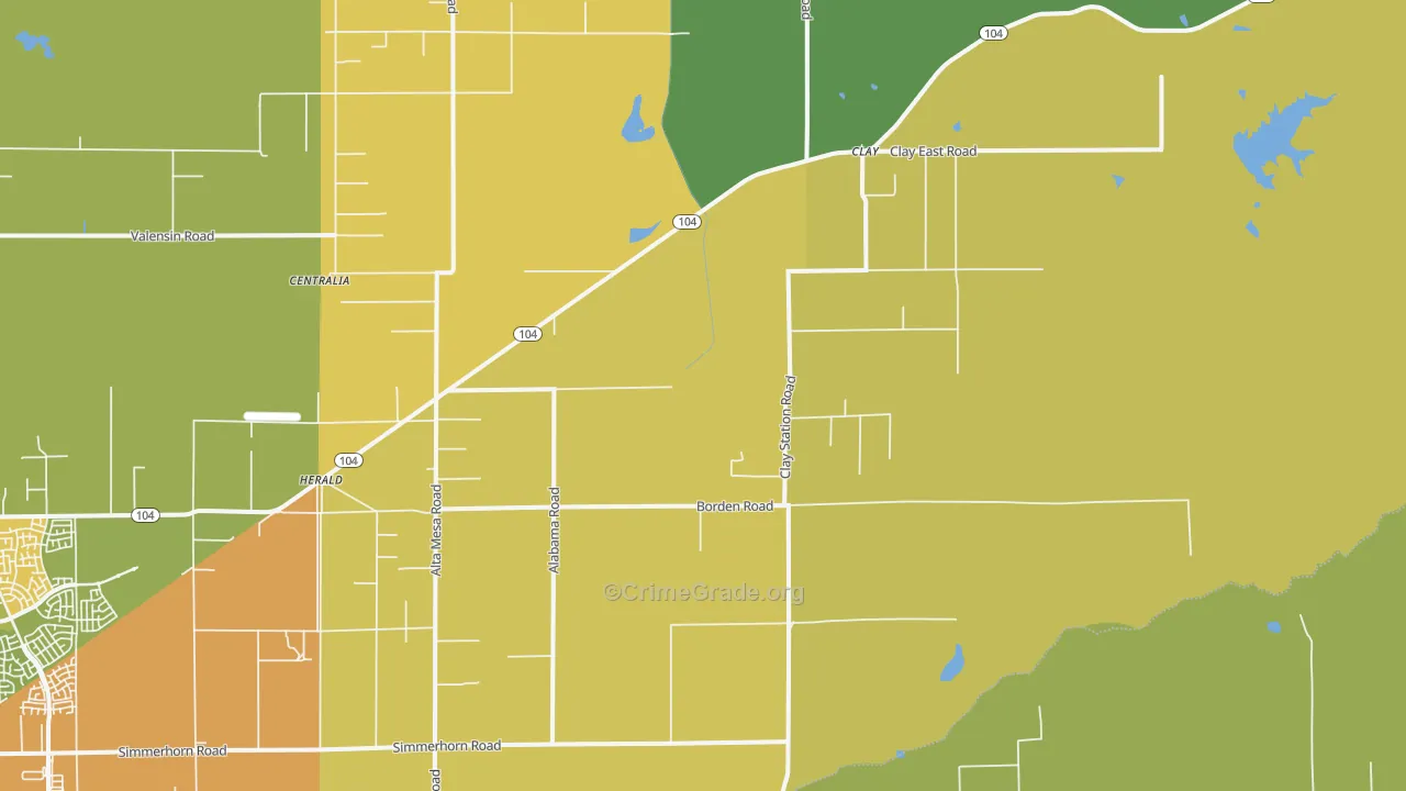 95638, CA Map of Drug-Related Crime Rates