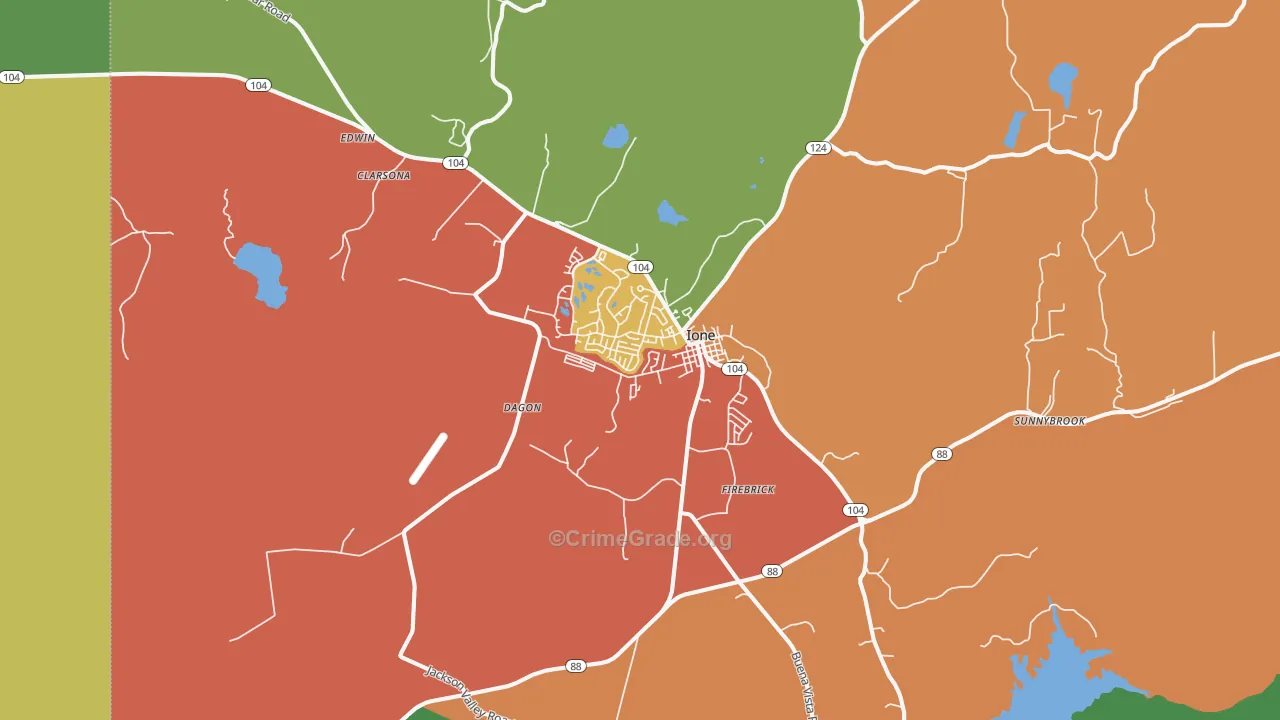 95640, CA Map of Drug-Related Crime Rates