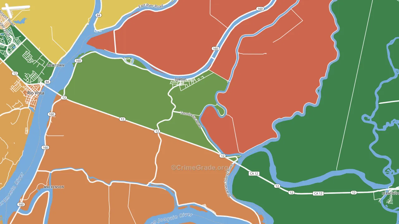 95641, CA Map of Drug-Related Crime Rates