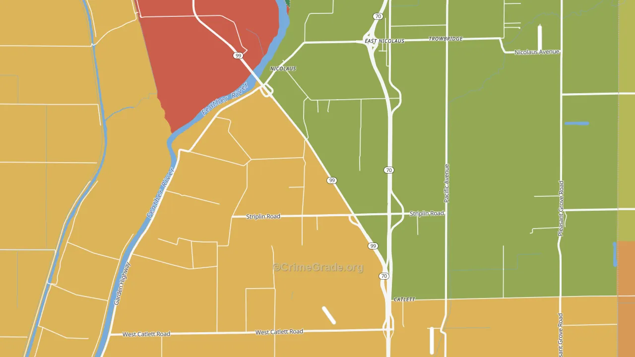 95659, CA Map of Drug-Related Crime Rates