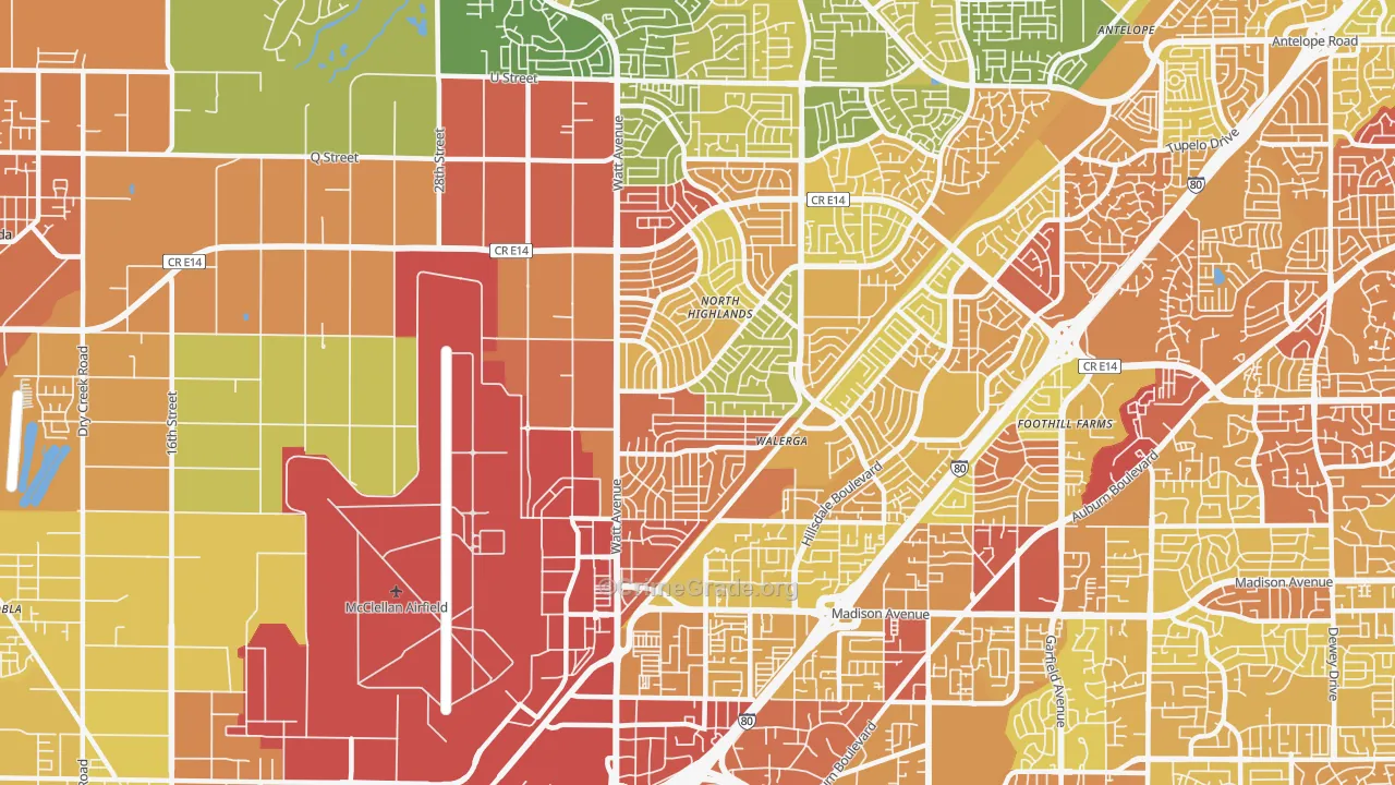95660, CA Map of Drug-Related Crime Rates