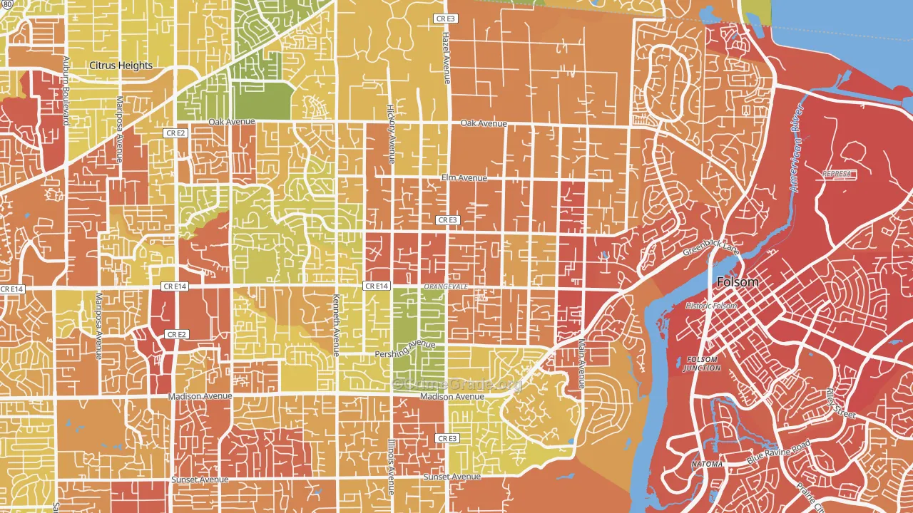 95662, CA Map of Drug-Related Crime Rates