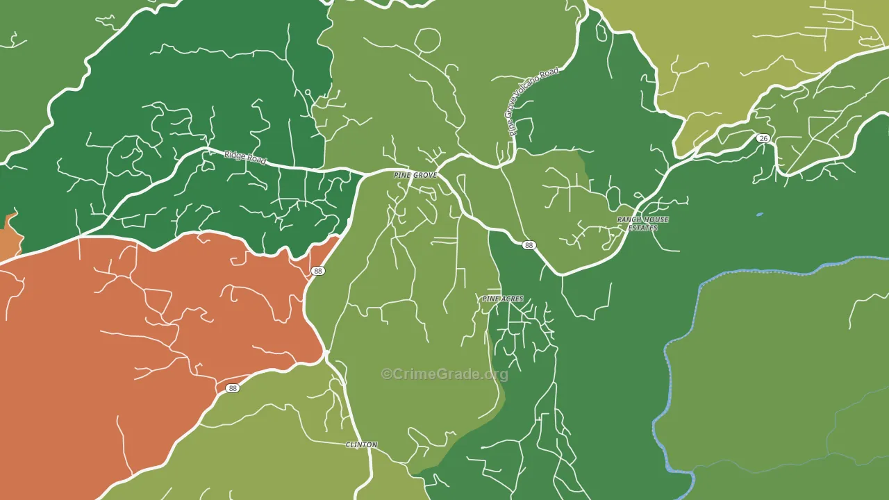 95665, CA Map of Drug-Related Crime Rates