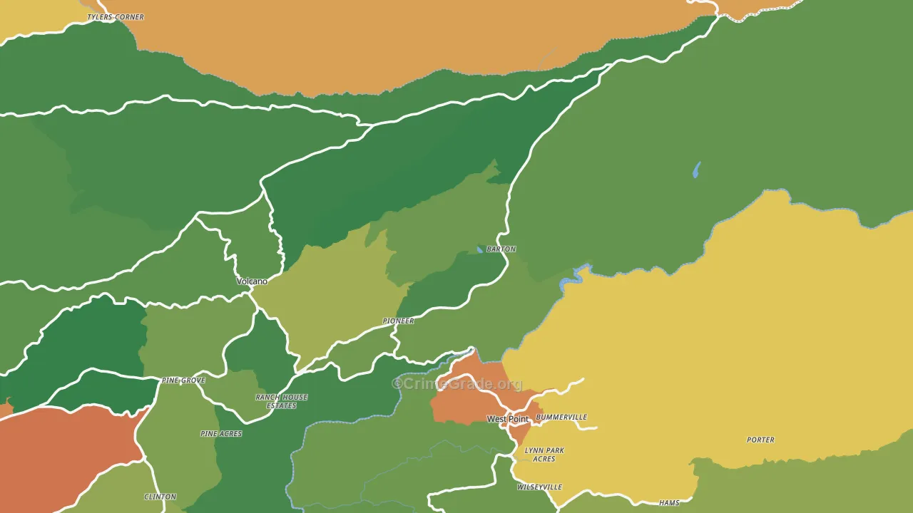 95666, CA Map of Drug-Related Crime Rates
