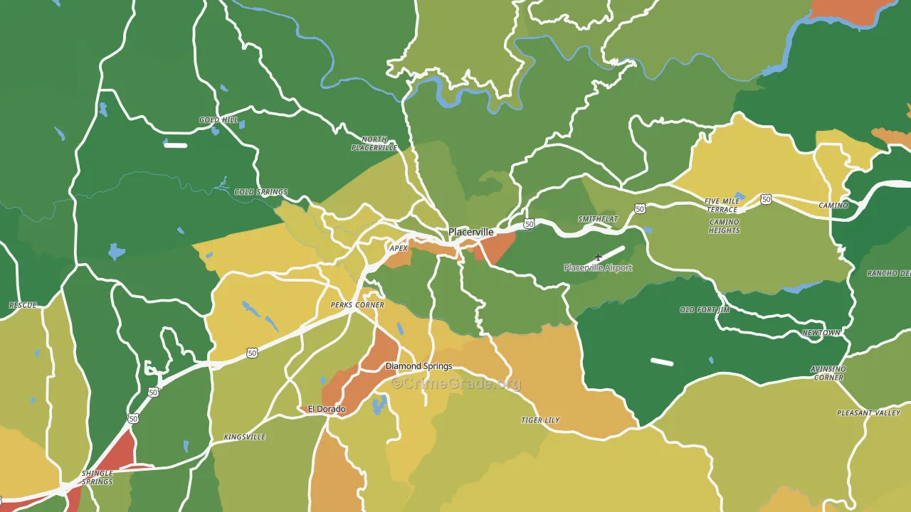 95667, CA Map of Drug-Related Crime Rates