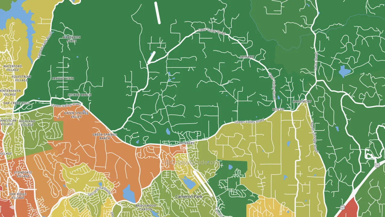 95672, CA Map of Drug-Related Crime Rates