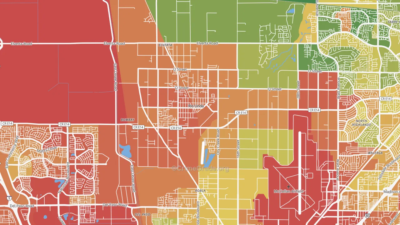 95673, CA Map of Drug-Related Crime Rates