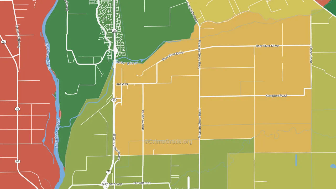 95674, CA Map of Drug-Related Crime Rates