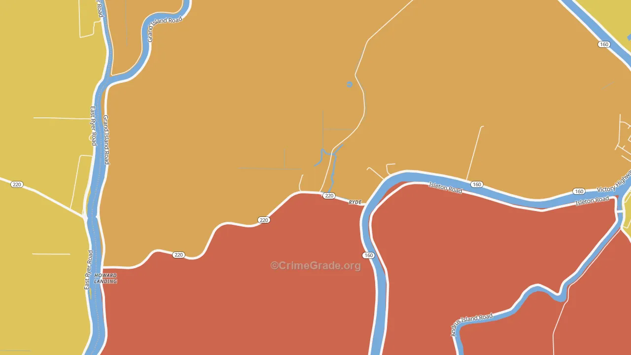 95680, CA Map of Drug-Related Crime Rates