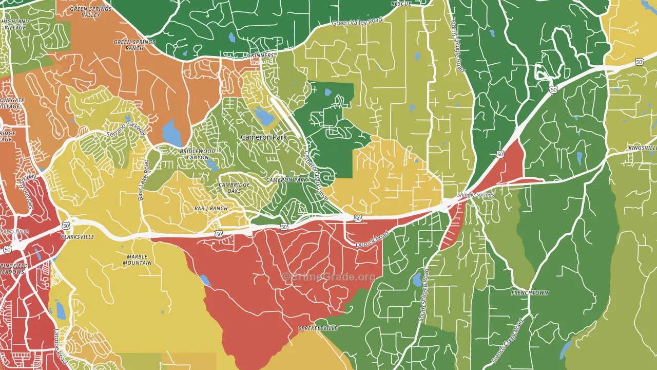 95682, CA Map of Drug-Related Crime Rates