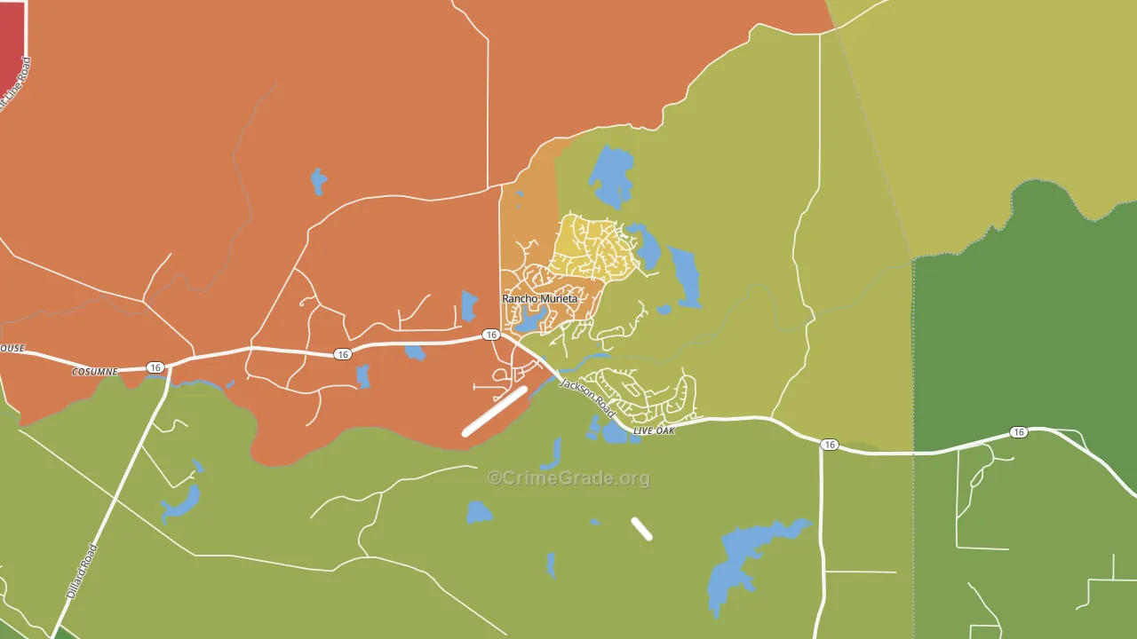 95683, CA Map of Drug-Related Crime Rates