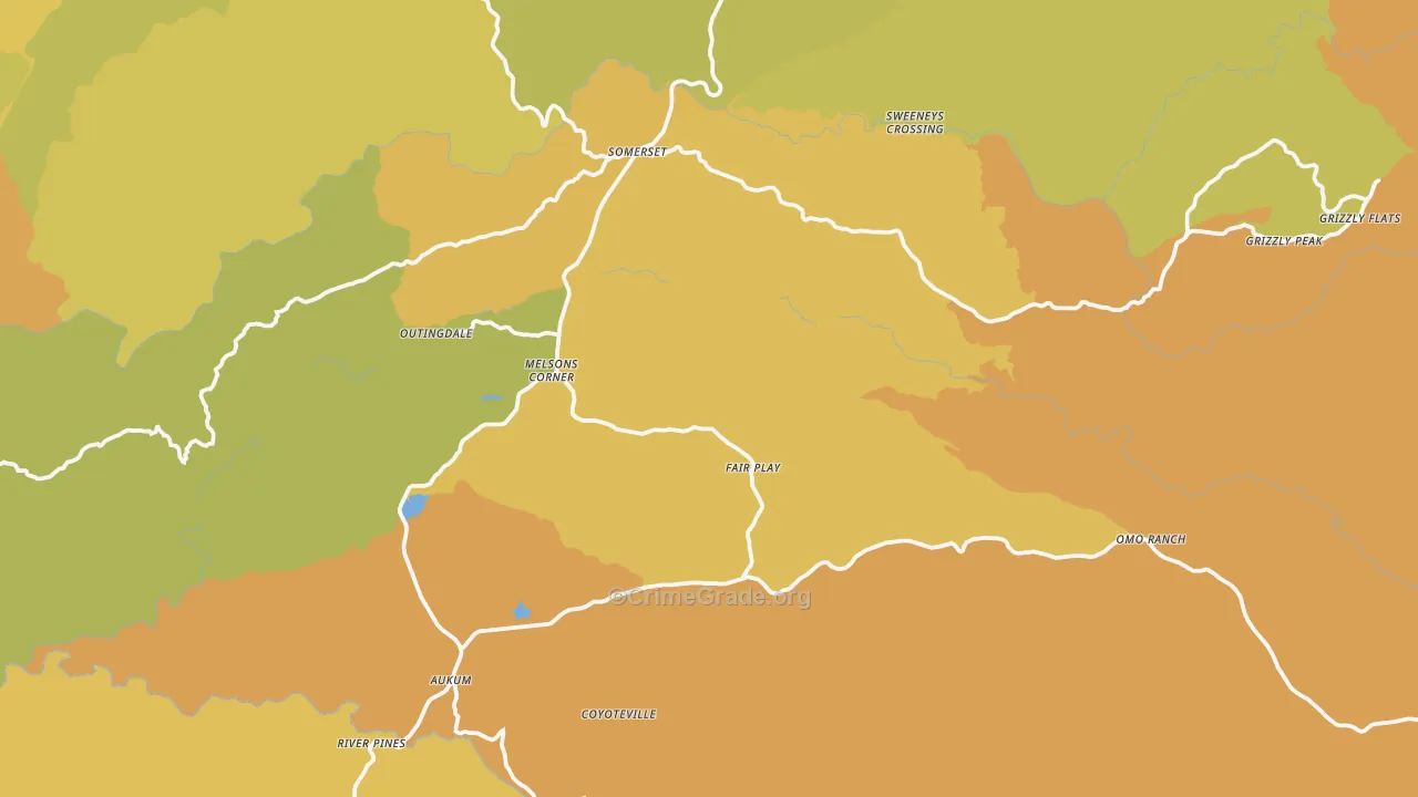 95684, CA Map of Drug-Related Crime Rates