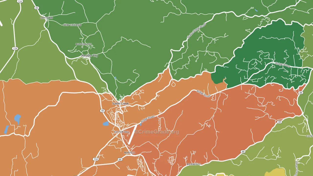95685, CA Map of Drug-Related Crime Rates