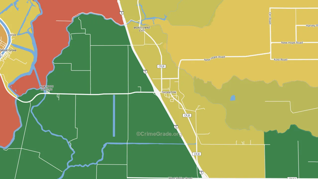 95686, CA Map of Drug-Related Crime Rates
