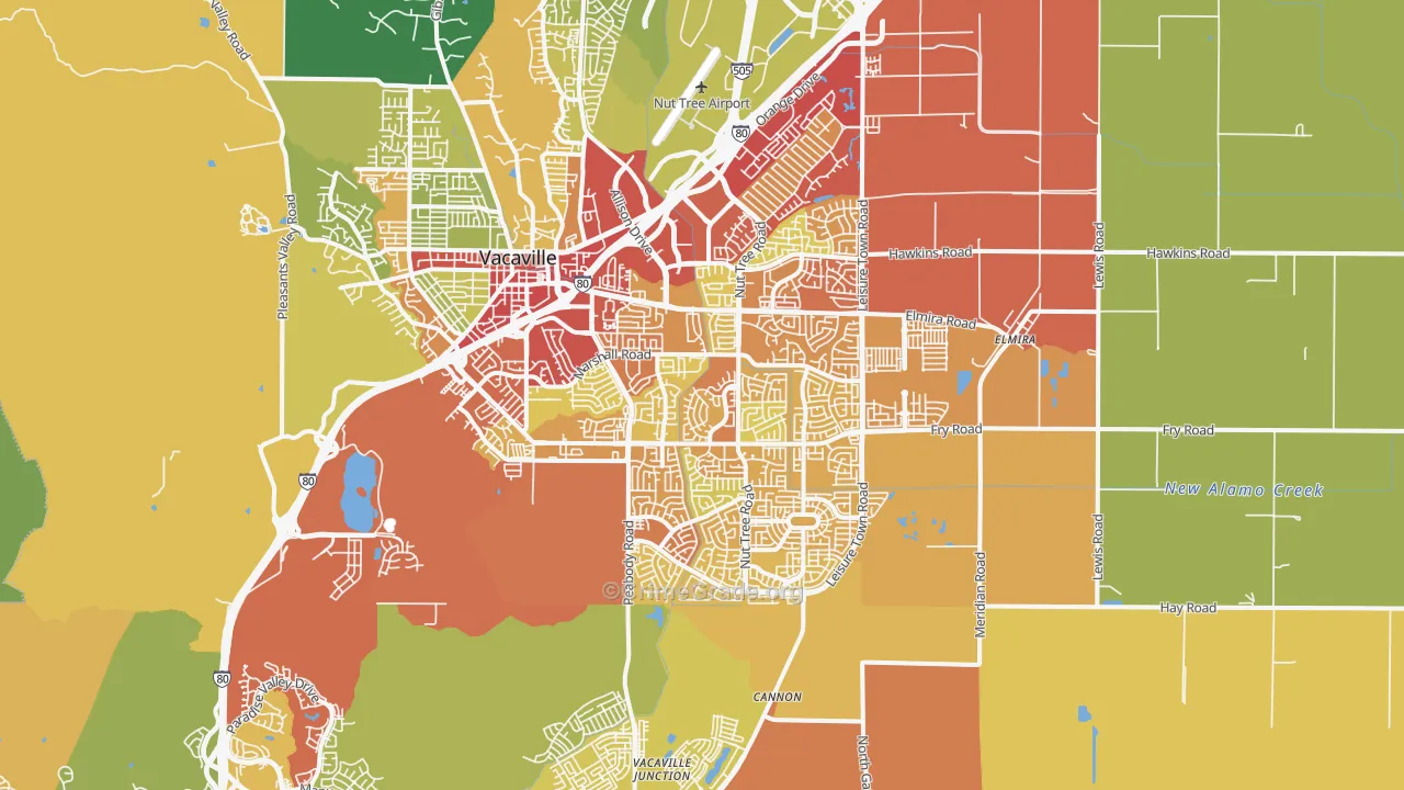 95687, CA Map of Drug-Related Crime Rates