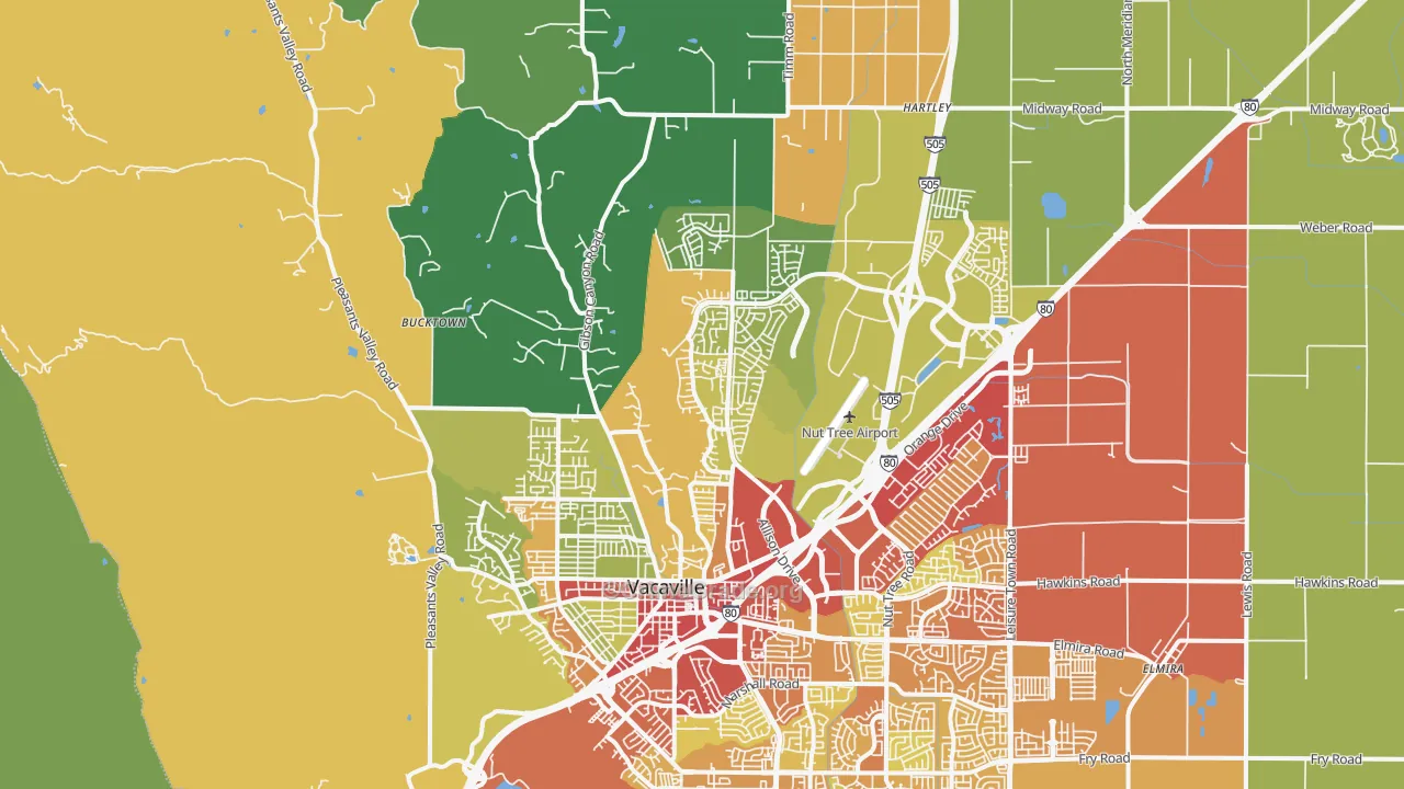 95688, CA Map of Drug-Related Crime Rates