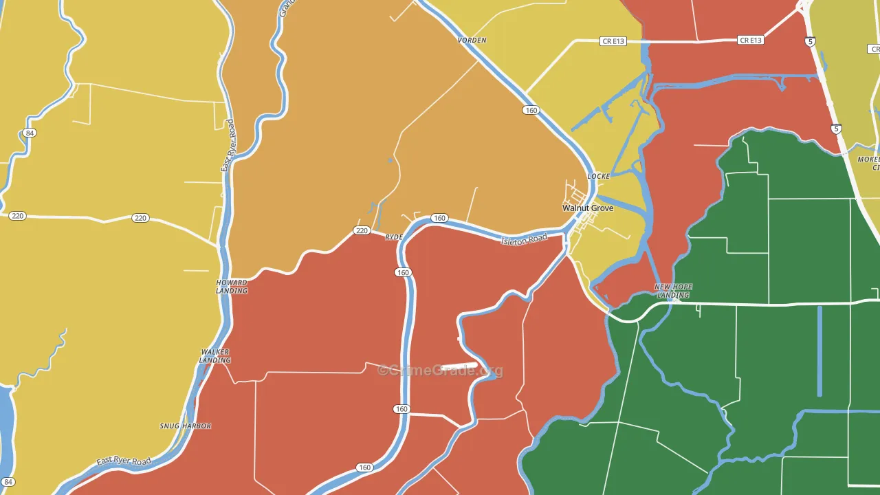 95690, CA Map of Drug-Related Crime Rates