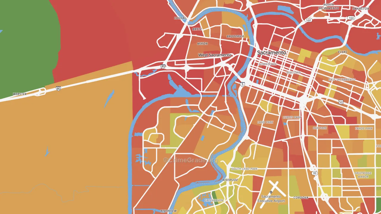 95691, CA Map of Drug-Related Crime Rates