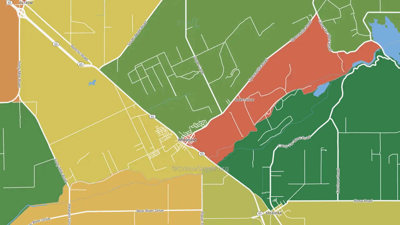 95692, CA Map of Drug-Related Crime Rates