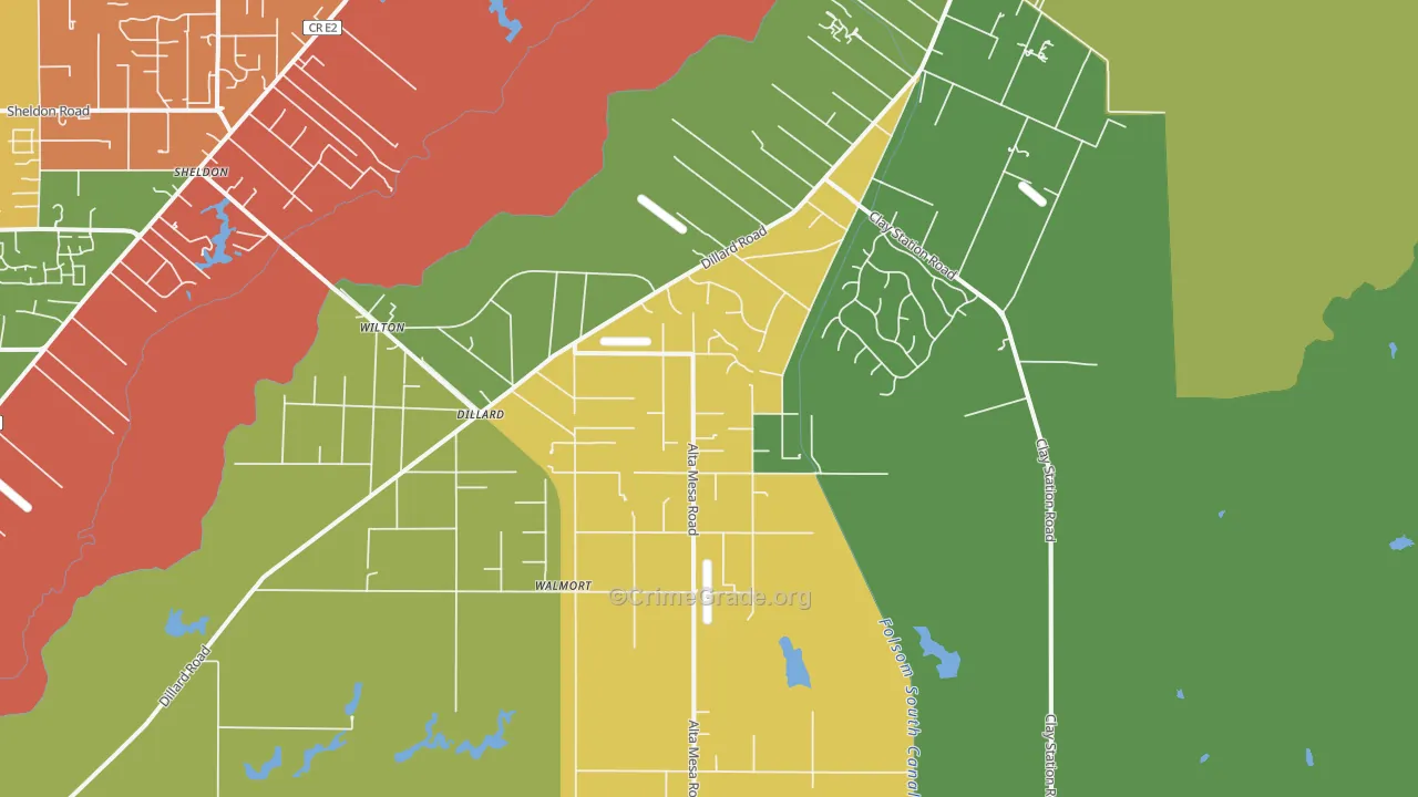 95693, CA Map of Drug-Related Crime Rates