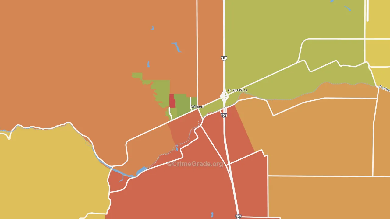 95694, CA Map of Drug-Related Crime Rates