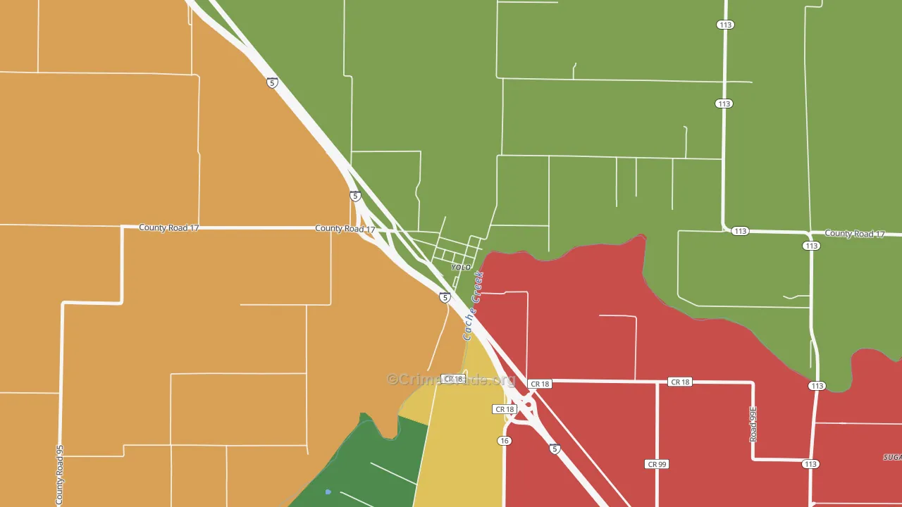95697, CA Map of Drug-Related Crime Rates