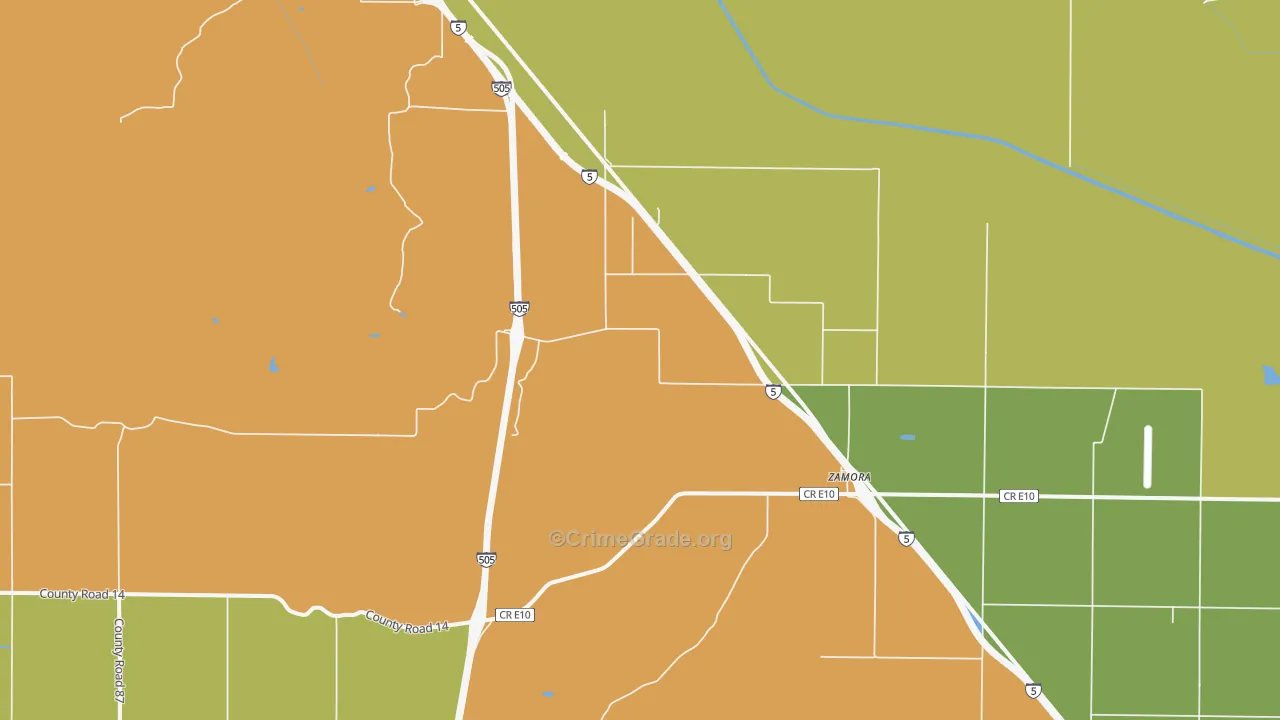 95698, CA Map of Drug-Related Crime Rates