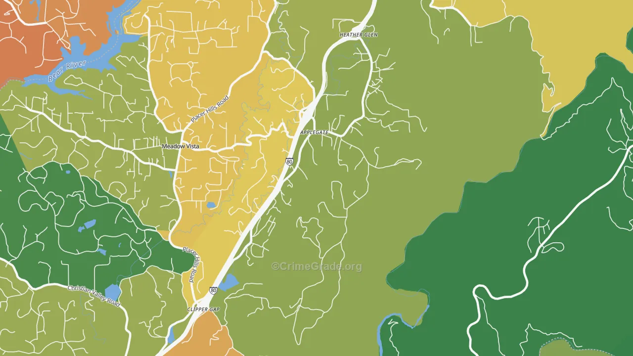 95703, CA Map of Drug-Related Crime Rates