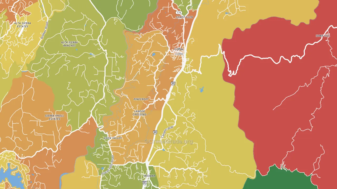 95713, CA Map of Drug-Related Crime Rates