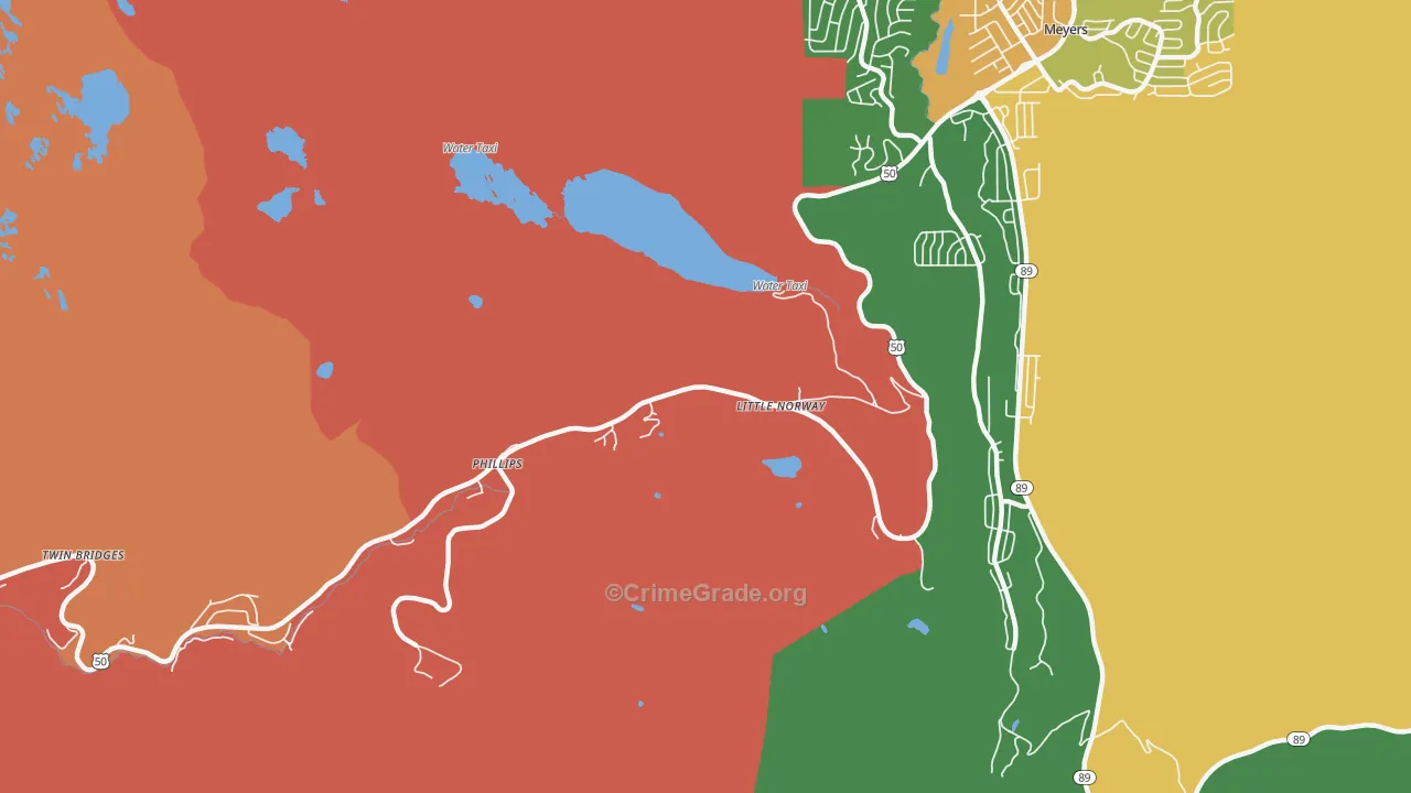 95721, CA Map of Drug-Related Crime Rates
