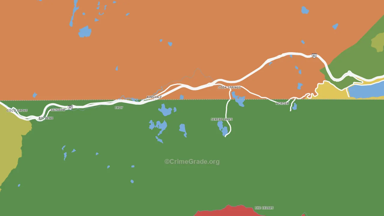 95728, CA Map of Drug-Related Crime Rates