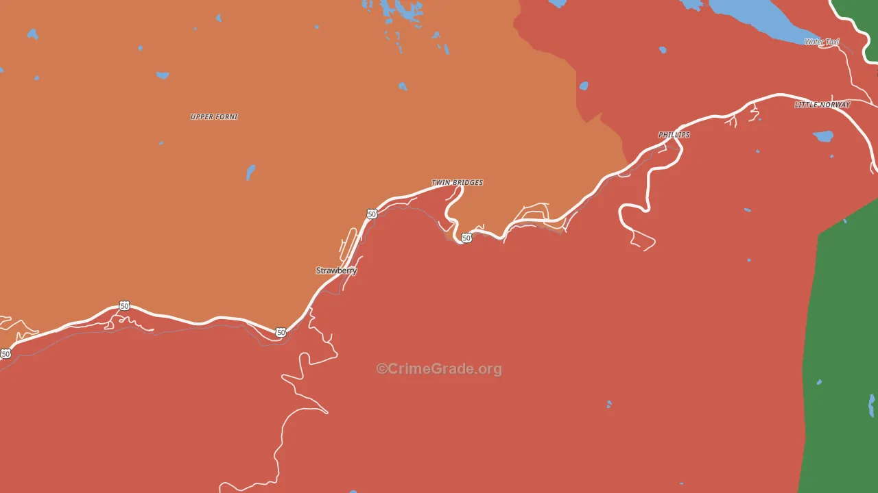 95735, CA Map of Drug-Related Crime Rates