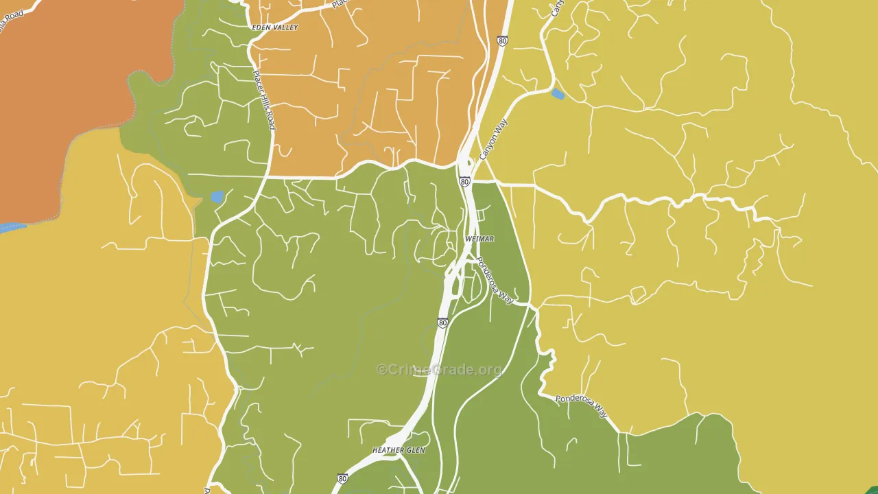 95736, CA Map of Drug-Related Crime Rates