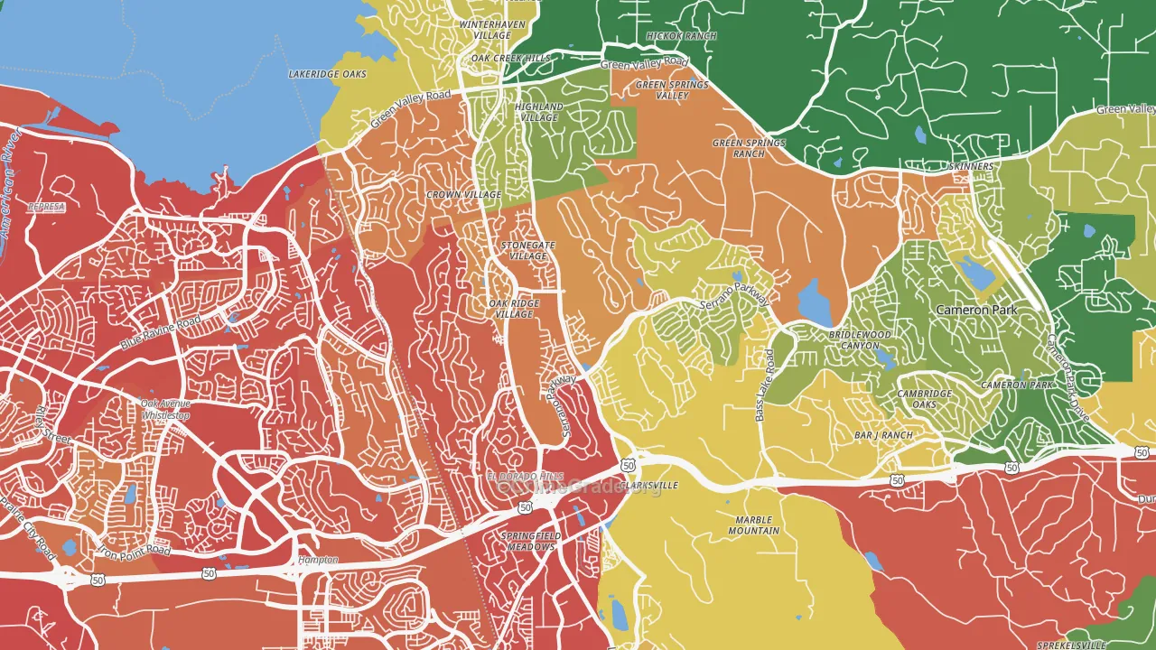 95762, CA Map of Drug-Related Crime Rates